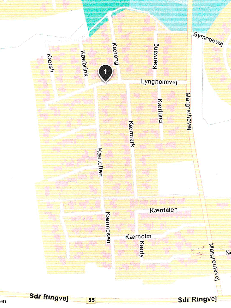 Kort over Lyngholmparken